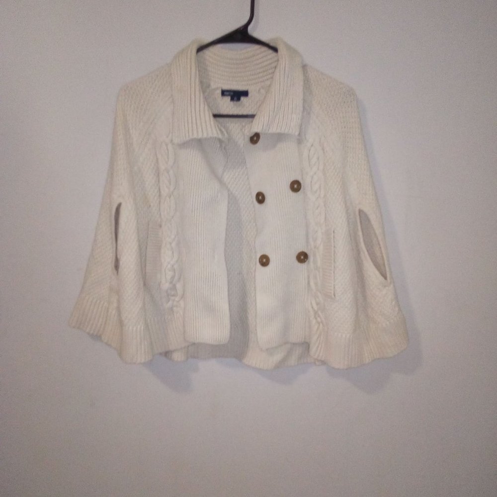 GapKids Vanilla Creme Colored Crocheted Shawl,  XL 12